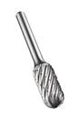 DORMER Frässtift WRC Ø 12,7 mm HM Blank für Stahl – Zylindrisch mit Kugelnase, 70 mm