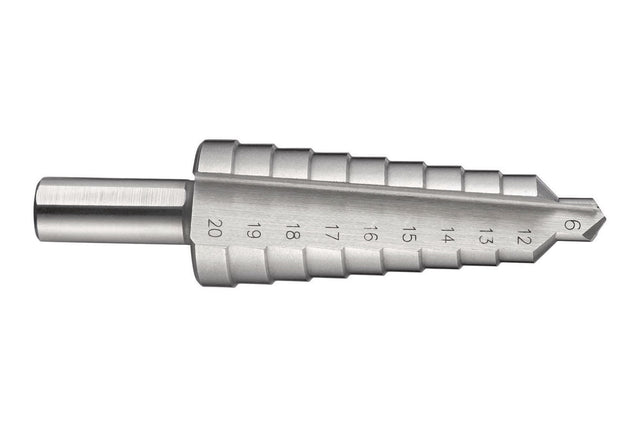 DORMER Stufenbohrer HSS Blank G314 – 12–20 mm, Zylinderschaft 9 mm, unbeschichtet