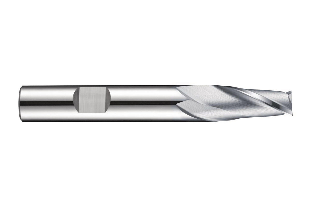 DORMER Langlochfräser HM AlCrN 10 mm Z2 – DIN 6527 L, VHM, 28° Drallwinkel, 19 mm Schnittlänge