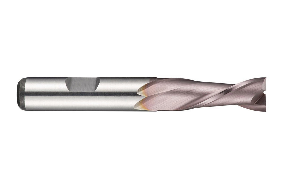 DORMER Langlochfräser HSS-E-PM TiCN Z2 DIN 844 K, Ø10 mm, 31,5 mm Einsatzlänge, Weldonschaft