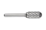 DORMER Frässtift WRC Ø 12,7 mm HM Blank für Stahl – Zylindrisch mit Kugelnase, 70 mm