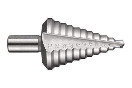 DORMER Stufenbohrer HSS Blank G314 – 12–20 mm, Zylinderschaft 9 mm, unbeschichtet
