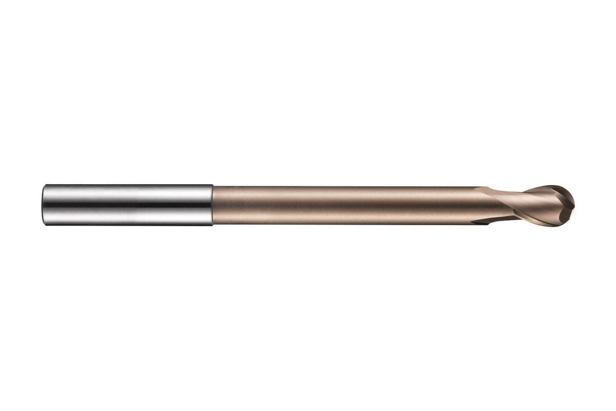 DORMER Radiusfräser S233 D.10mm HM TiSiN Z.2 – Extra kurz, 85mm Einsatzlänge