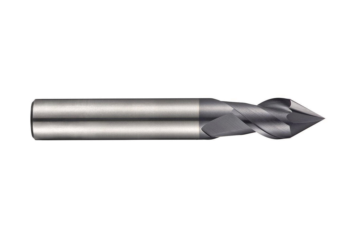 DORMER Pramet Multifunktionswerkzeug HM AlTiN 60° Z.2 – Ø 10 mm VHM-Fasfräser mit 2 Schneiden