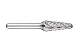 DORMER Kugelkegel-Frässtift Ø 12,7 mm HM blank für Aluminium – Form KEL, 6 mm Schaft