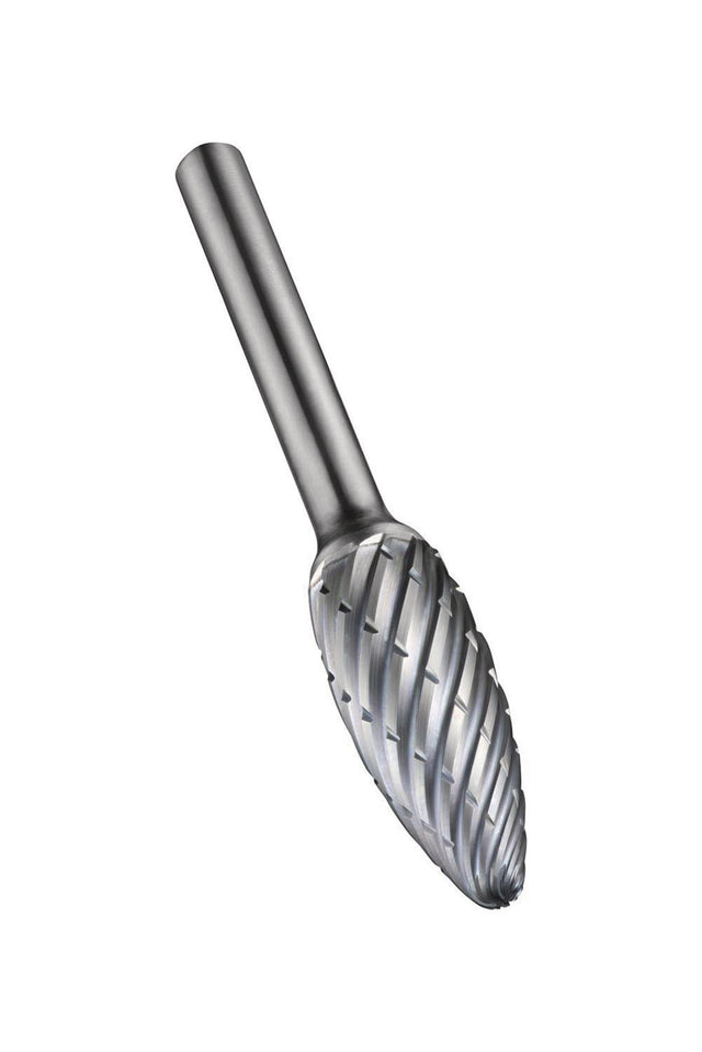 DORMER Frässtift Form H Ø 12,7 mm VHM für Stahl – 32 mm Schnittlänge, 6 mm Schaft