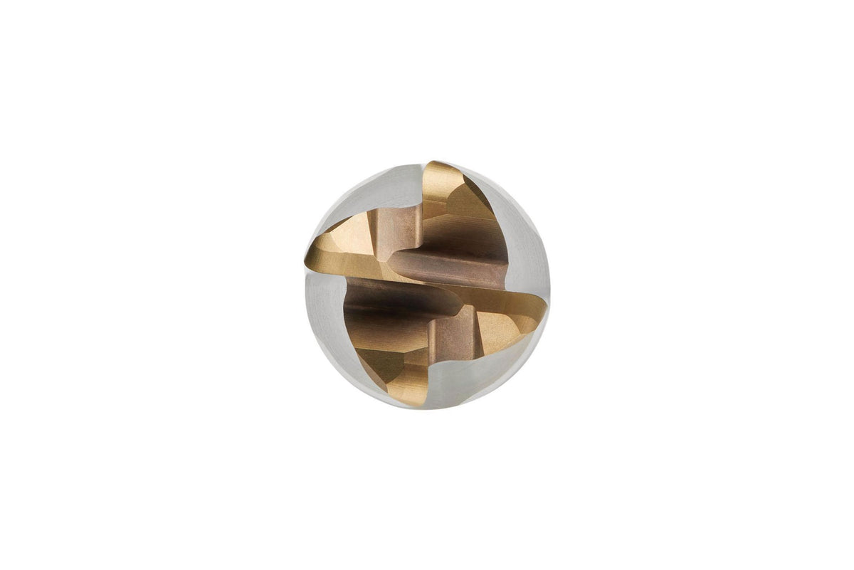 DORMER S536 VHM Schaftfräser 10 mm Radius 2 mm TiSiN 6 Schneiden extra kurz