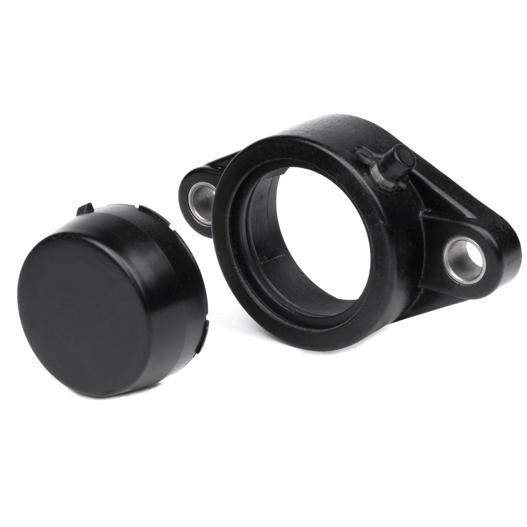 Flanschlagergehäuse TFL209 BLACK 85 mm oval von ZEN – Kunststoff, für durchgehende Welle