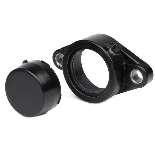 Flanschlagergehäuse TFL209 BLACK 85 mm oval von ZEN – Kunststoff, für durchgehende Welle