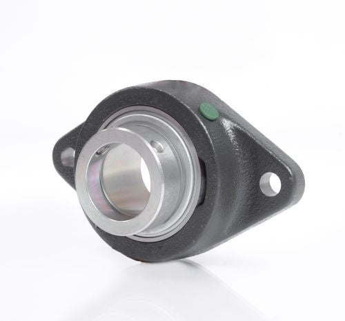 SNR Flanschlager-Gehäuseeinheit ESFD202 15 mm oval mit Exzenterspannring