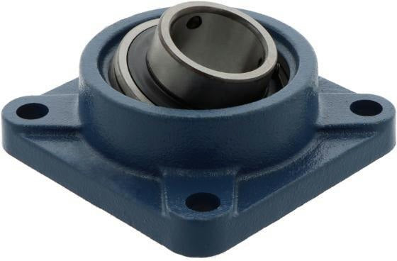 SNR Flanschlager-Gehäuseeinheit UCFS313 65 mm viereckig – Grauguss, 4-Loch, Gewindestifte