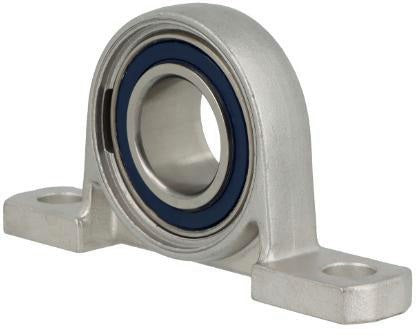 FYH Stehlager-Gehäuseeinheit USP001 S6 12 mm mit Gewindestiften, rostfreier Stahl