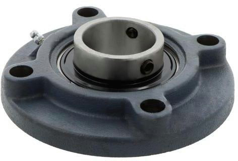 SKF Flanschlager-Gehäuseeinheit FYC30 TF 30 mm rund – Grauguss mit Schleuderscheiben-Dichtung