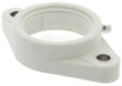 ZEN Flanschlagergehäuse TFL208-WHITE 80 mm oval – Kunststoff, mit Schutzkappe