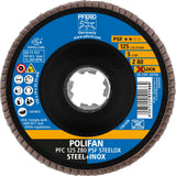 PFERD Fächerscheibe X-LOCK PSF Z STEELOX Ø125 mm K40 konisch für Stahl & INOX – 10 Stück