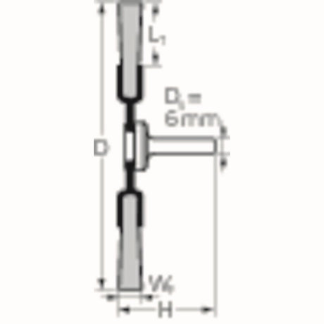 PFERD Rundbürste RBU 2004/6 INOX Ø 30 mm, Drahtstärke 0,2 mm, Schaft-Ø 6 mm – Edelstahlbürste für Reinigung und Entrostung