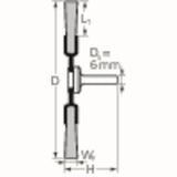 PFERD Rundbürste RBU 2004/6 INOX Ø20mm Edelstahl-Drahtbürste für Bohrmaschine