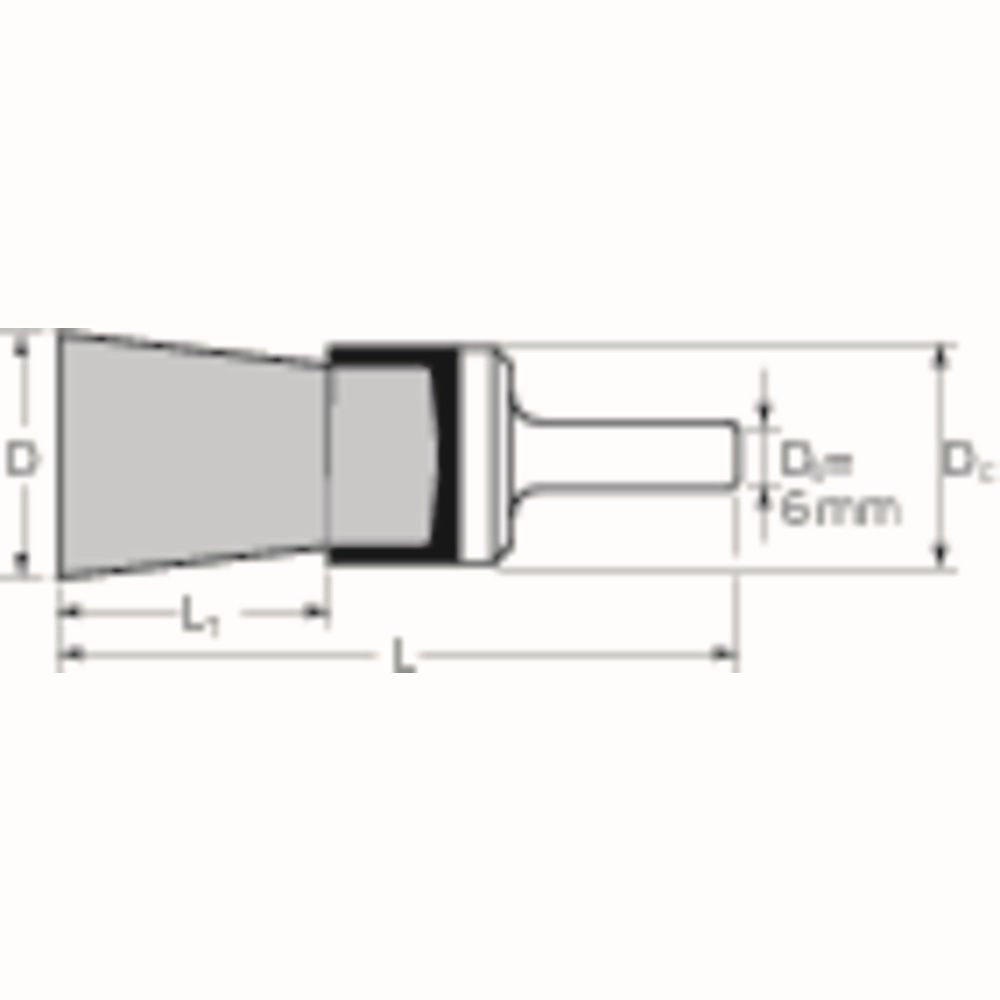 PFERD Pinselbürste PBG ST 19 mm Schaft 6 mm Stahldraht 0,25 mm für Bohrmaschine