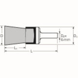 PFERD Pinselbürste PBU INOX Ø10 mm Edelstahldraht 0,15 mm für Bohrmaschine