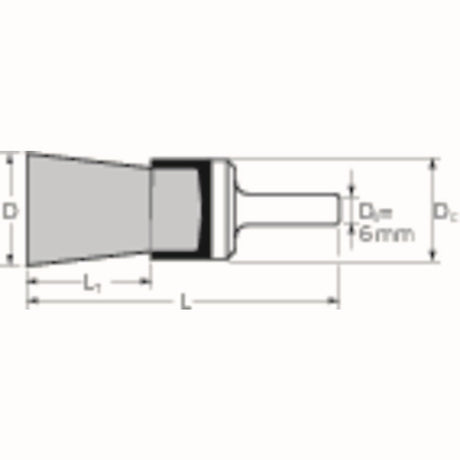 PFERD TOOLS Pinselbürste PBU 15 mm Stahldraht 0,35 mm für Bohrmaschine & Geradschleifer