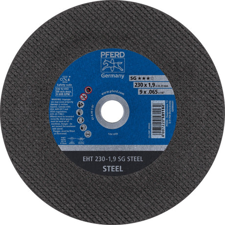 PFERD Trennscheibe SG STEEL D125 x 1 mm gerade – 25 Stück für Stahl