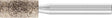 PFERD Schleifstift INOX D10xH20mm 6mm Edelkorund ADW 46 ZY – 10 Stück