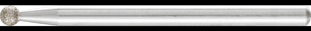 PFERD Diamant-Schleifstift D 126, Ø 1 mm, Schaft 3 mm, Kugelform KU, abgesetzter Schaft