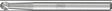PFERD Kleinfrässtift Form F KUD 3 mm Hartmetall Verzahnung 3 PLUS