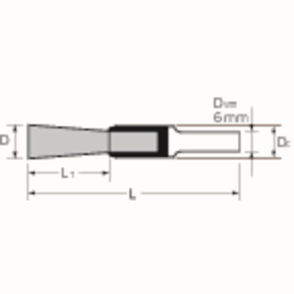 PFERD TOOLS Pinselbürste PBGS INOX Ø 10 mm, Drahtstärke 0,2 mm, für Edelstahl