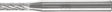 PFERD Hartmetall-Frässtift ZYAS Ø4 mm Kopflänge 13 mm Schaft-Ø 6 mm Verzahnung 3 PLUS