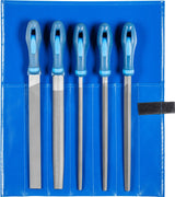 PFERD Feilensatz 250 mm Hieb 2 mit 2K-Ergo-Heft, 5-teilig für Stahl, Aluminium und Guss