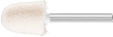 Filzpolierstift Zylinder 10x15 mm Schaft 6 mm von PFERD – mittlere Härte für exakte Formen