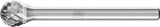 PFERD Kleinfrässtift Form F KUD 3 mm Hartmetall Verzahnung 3 PLUS