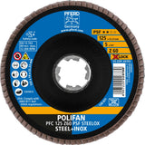 PFERD Fächerscheibe X-LOCK PSF Z STEELOX Ø125 mm K40 konisch für Stahl & INOX – 10 Stück