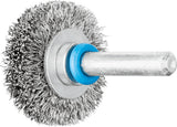PFERD Rundbürste RBU 2004/6 INOX Ø 30 mm, Drahtstärke 0,2 mm, Schaft-Ø 6 mm – Edelstahlbürste für Reinigung und Entrostung