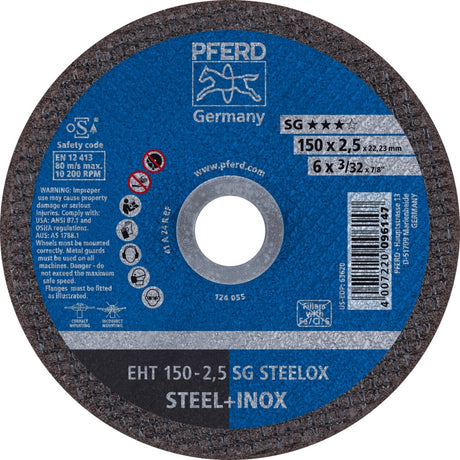 PFERD Trennscheibe SG STEELOX D115 x 1 mm gerade INOX 25 Stück