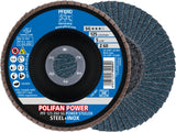 PFERD POLIFAN Z SG POWER STEELOX Fächerscheibe Ø125 mm Körnung 40 konisch für INOX und Stahl