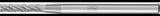 PFERD Kleinfrässtift Form ZYAS 2 mm Hartmetall mit 3 PLUS Verzahnung für präzises Fräsen