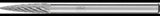 PFERD Kleinfrässtift Form K SPG 3 mm Hartmetall 3 PLUS Verzahnung