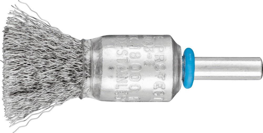 PFERD Pinselbürste PBU INOX Ø10 mm Edelstahldraht 0,15 mm für Bohrmaschine