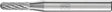 PFERD Frässtift WRC 4 mm Hartmetall Schaft-Ø 6 mm Verzahnung 3 PLUS