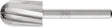 PFERD TOOLS Frässtift C1625 HSS 16 mm Kopflänge 25 mm Schaft 6 mm ALU-Verzahnung