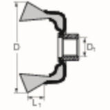 PFERD Topfbürste POS TBG ST Ø65mm M14 Stahldraht 0,35mm für Winkelschleifer
