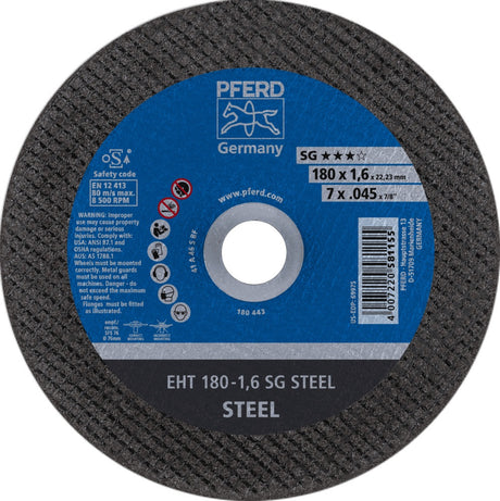 PFERD Trennscheibe SG STEEL D115 x 1 mm gerade, Bohrung 22,23 mm