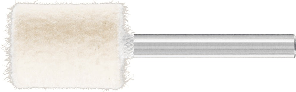 Filzpolierstift Zylinder 10x15 mm Schaft 6 mm von PFERD – mittlere Härte für exakte Formen