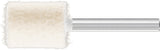 Filzpolierstift Zylinder 10x15 mm Schaft 6 mm von PFERD – mittlere Härte für exakte Formen