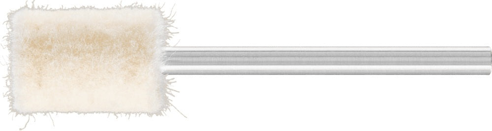 Filzpolierstift Zylinder 10x15 mm Schaft 6 mm von PFERD – mittlere Härte für exakte Formen