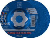 PFERD CC-GRIND-SOLID SG INOX Schleifscheibe 125 mm gekröpft – 10 Stück