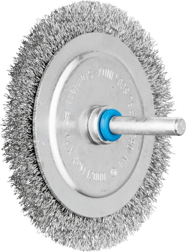 PFERD Rundbürste RBU 2004/6 INOX Ø 30 mm, Drahtstärke 0,2 mm, Schaft-Ø 6 mm – Edelstahlbürste für Reinigung und Entrostung