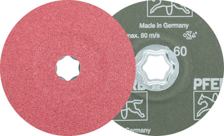 PFERD COMBICLICK Fiberscheibe CO Ø125 mm K36 Keramikkorn für Stahl, Guss, Aluminium